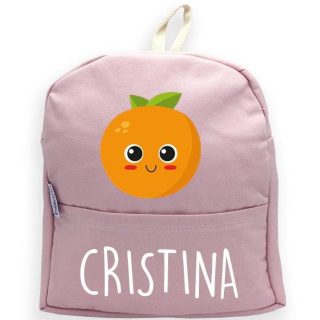 Mochila Personalizada Infantil Naranja con Nombre Boann