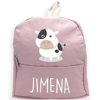 Mochila Personalizada Infantil Vaca Nombre Boann