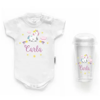 Body Personalizado Bebé Unicornio con Nombre Boann
