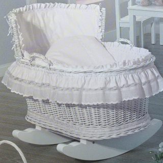 Balancin De Mimbre Pique Royal Blanco