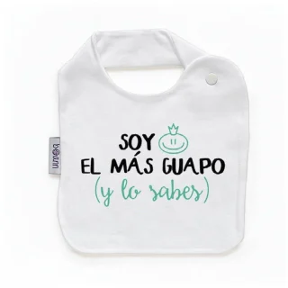 Babero Bebé Divertido Soy el más Guapo Boann