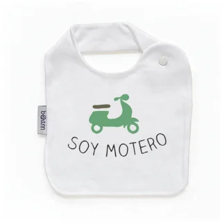 Babero Bebé Divertido Soy Motero Boann