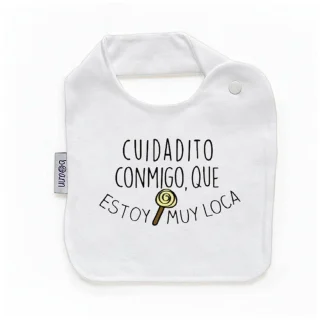 Babero Bebé Divertido Cuidado Conmigo Boann