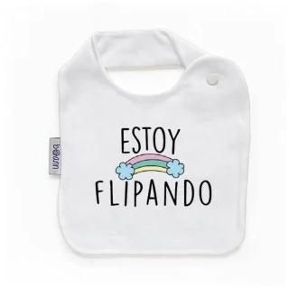Babero Bebé Divertido Estoy Flipando Boann