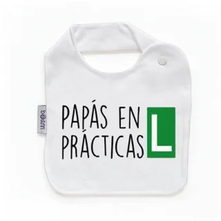 Babero Bebé Divertido Papás en Prácticas Boann