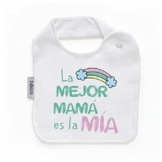 Babero Bebé Divertido La mejor Mamá la Mia Boann