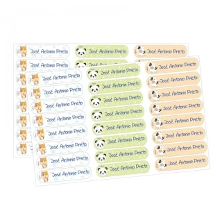 48 Etiquetas para Ropa Adhesivas Personalizadas Animales Boann