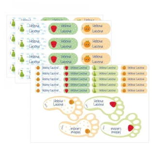48 Etiquetas Multiusos Adhesivas Personalizadas Frutas Boann