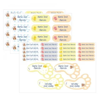 48 Etiquetas Multiusos Adhesivas Personalizadas Granja Boann