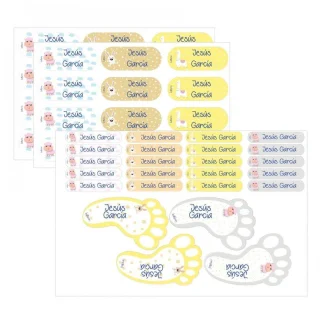 48 Etiquetas Multiusos Adhesivas Personalizadas Oveja Boann