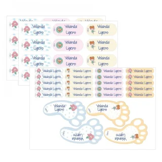 48 Etiquetas Multiusos Adhesivas Personalizadas Princesa Boann