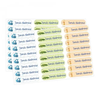 48 Etiquetas para Ropa Adhesivas Personalizadas Zoo Boann