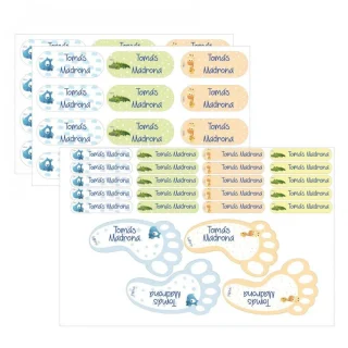48 Etiquetas Multiusos Adhesivas Personalizadas Zoo Boann