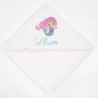 Capa de Baño Bebé Personalizada Sirena Nanetes