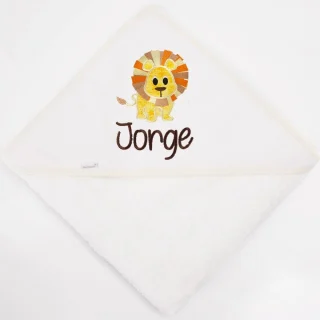 Capa de Baño Bebé Personalizada Leon Nanetes