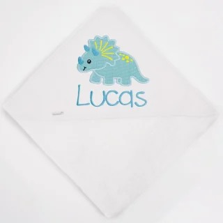 Capa de Baño Bebé Personalizada Triceratops Nanetes