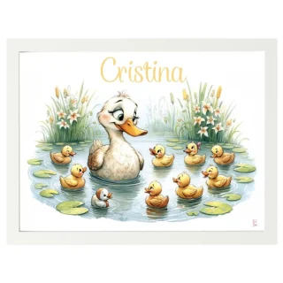 Cuadro Infantil Decorativo Mamá Pata