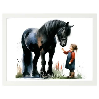 Cuadro Infantil Decorativo Cabello Negro