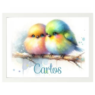 Cuadro Infantil Decorativo Pajaritos