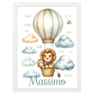 Cuadro Infantil Decorativo Globo Aerostatico