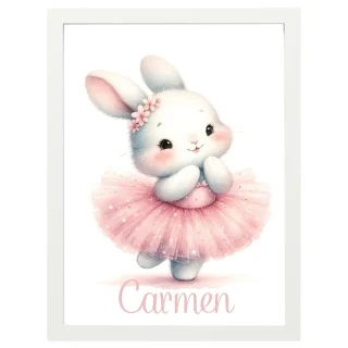 Cuadro Infantil Decorativo Bailarina conejita