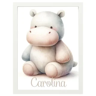 Cuadro Infantil Decorativo Hipopotamo