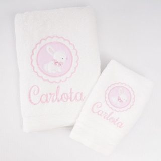 Juego de Toallas Personalizadas Conejito Galleta Nanetes