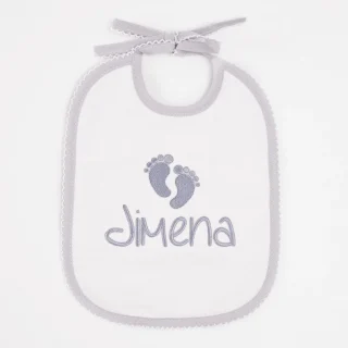 Babero Personalizado Bebé Bordado Pies Nanetes