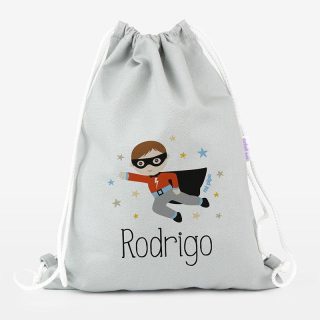 Bolsa Tela Petate Lona Personalizado Big Superhéroe Mi Pipo