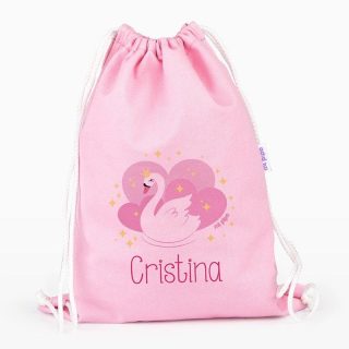 Bolsa Tela Petate Lona Personalizado Cisne Mi Pipo