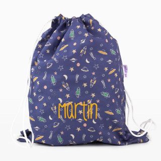 Bolsa Tela Petate Lona Personalizado Planetas Mi Pipo