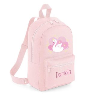 Mochila Junior Infantil Personalizada Loneta Cisne