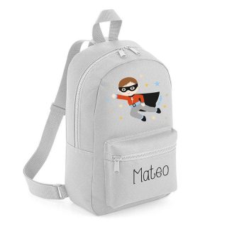 Mochila Junior Infantil Personalizada Loneta Superhéroe Colores Mi Pipo
