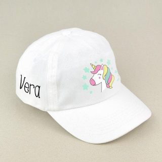 Gorra Junior Personalizada Unicornio Blanco Mi Pipo