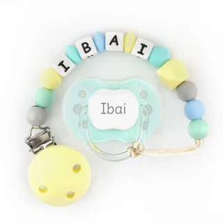 Chupete y Chupetero Silicona Amarillo Soft