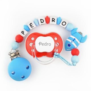 Chupete y Chupetero Silicona Cohete