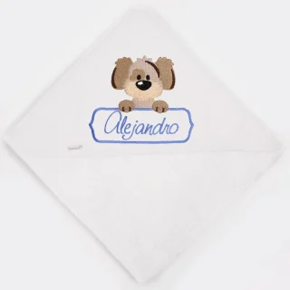 Capa de Baño Bebé Personalizada Perrito Cachorro Nanetes