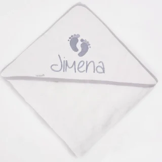 Capa de Baño Bebé Personalizada Pies Nanetes