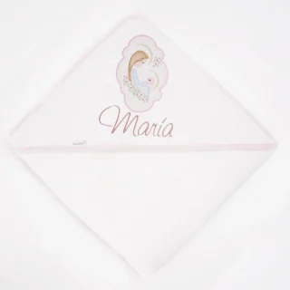 Capa de Baño Bebé Personalizada Virgen María Nanetes