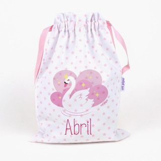 Bolsa Tela Niños Personalizada Saquito Mi Pipo Cisne