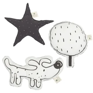 Set 3 Cojines Decorativos Infantiles Guau Bimbi Casual