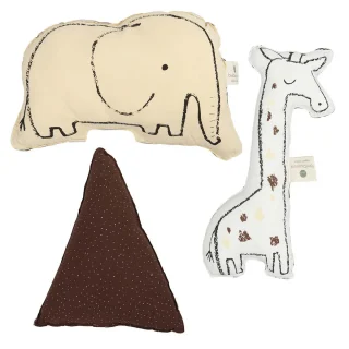 Set 3 Cojines Decorativos Infantiles Giraffe Bimbi Casual
