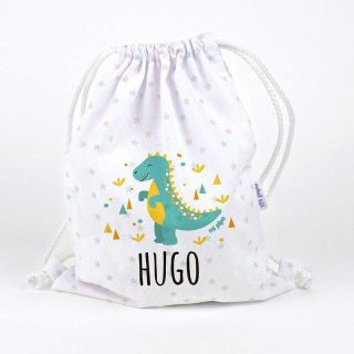 Bolsa Tela Petate Personalizado Mi Pipo Dinosaurio