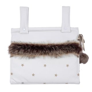 Bolso Panera Polipiel Estrellas Bordadas 107 y Pelo Bebiti