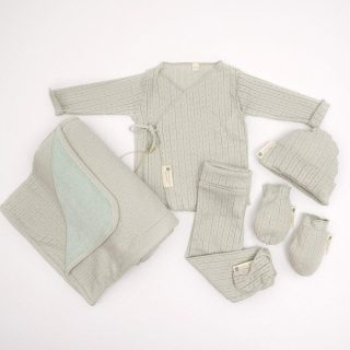 Pack Primera Puesta Bebé Arrullo Calado Verde