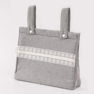Bolso Talega Clásico 680 Paño Gris con Puntilla Bebiti by Nanetes