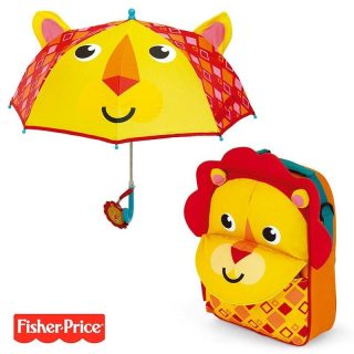 Pack Mochila Con Paraguas Leon Fisher Price