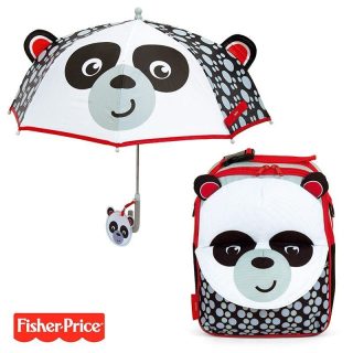 Pack Mochila Con Paraguas Panda Fisher Price