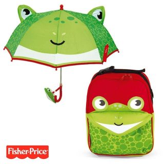 Pack Mochila Con Paraguas Rana Fisher Price
