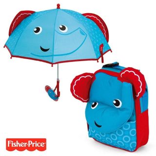 Pack Mochila Con Paraguas Elefante Fisher Price